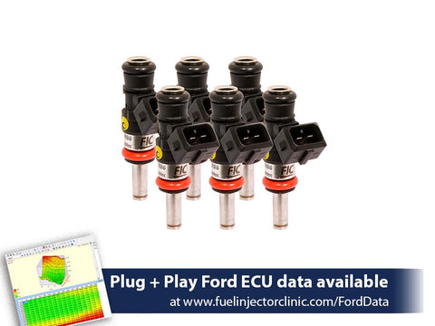1200cc (110 lbs/hr at 43.5 PSI fuel pressure) FIC Fuel  Injector Clinic Injector Set for Ford Raptor (2010-2014) Injector Sets