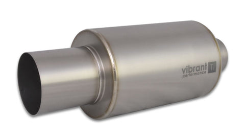 Titanium Muffler with Straight Cut Natural Tip, 2.50" Inlet