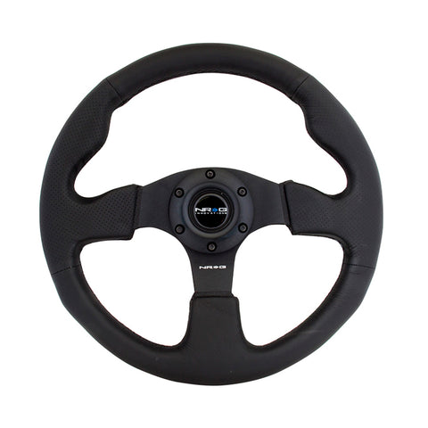 Type R style Steering Wheel - Leather - Black