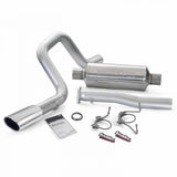 Monster Exhaust System, 3-inch Single Exit, Chrome (Round/Obround) Tip for 2007-2014 Toyota FJ Cruiser 4.0L