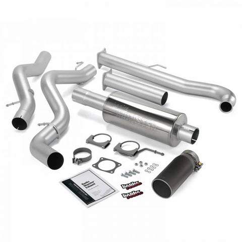 Monster Exhaust System, 4-inch Single Exit for 2001-2004 Chevy/GMC 2500/3500 6.6L Duramax, without Cat Converter