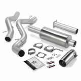 Monster Exhaust System, 4-inch Single Exit for 2002-2005 Chevy/GMC 2500/3500 6.6L Duramax, EC/CCSB w/Cat converter