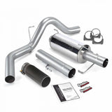 Monster Exhaust System, 4-inch Single Exit, Round Tip for 2006-2007 Dodge Ram 2500/3500 5.9L Cummins, 325hp, Mega Cab