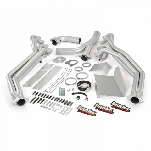 Exhaust Header System, TorqueTubes Exhaust Headers with Y-pipe and heat shielding with hardware for 1988-2007 Ford 460 Class-A Motorhome 7.5L, Non-Catalytic Converter