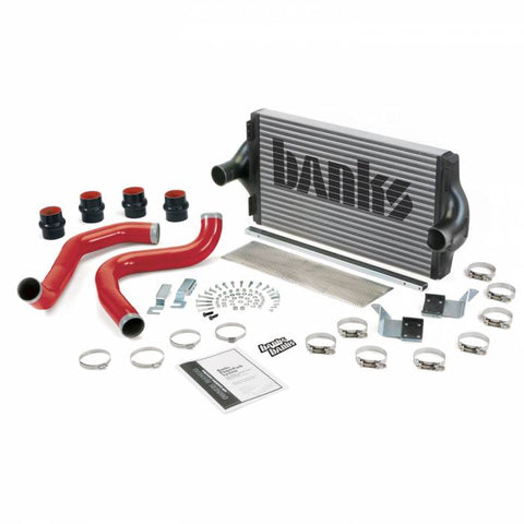 Intercooler Upgrade, Includes Boost Tubes (red powder-coated) for 1999.5-2003 Ford F250/F350 7.3L Power Stroke