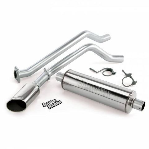 Monster Exhaust System, 3-inch Single Exit, Chrome Tip for 2010-2011 Chevy/GMC 1500 5.3L, EC/CCSB Flex-Fuel