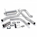 Monster Exhaust System, 4-inch Single Exit, Chrome Tip for 1999 Ford F250/F350 7.3L Power Stroke, with Catalytic Converter