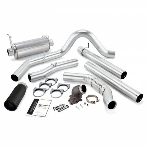 Monster Exhaust w/Power Elbow, 4-inch Single Exit includes Power Elbow for 1999-2003 Ford F250/F350 7.3L Power Stroke, without Catalytic Converter
