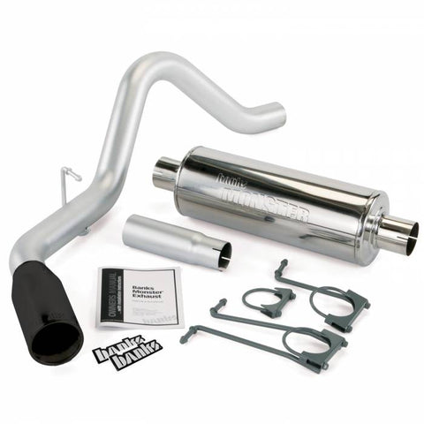 Monster Exhaust System, 3.5-inch Single Exit, Cerakote Black Tip for 2008-2010 Ford F250/F350 6.8L, ECSB/CCSB