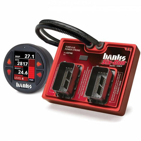 Six-Gun Diesel Tuner, with Banks iDash SuperGauge for 2003-2007 Ford F250/F350/F450/F550 6.0L Power Stroke, and 2003-2005 Excursion